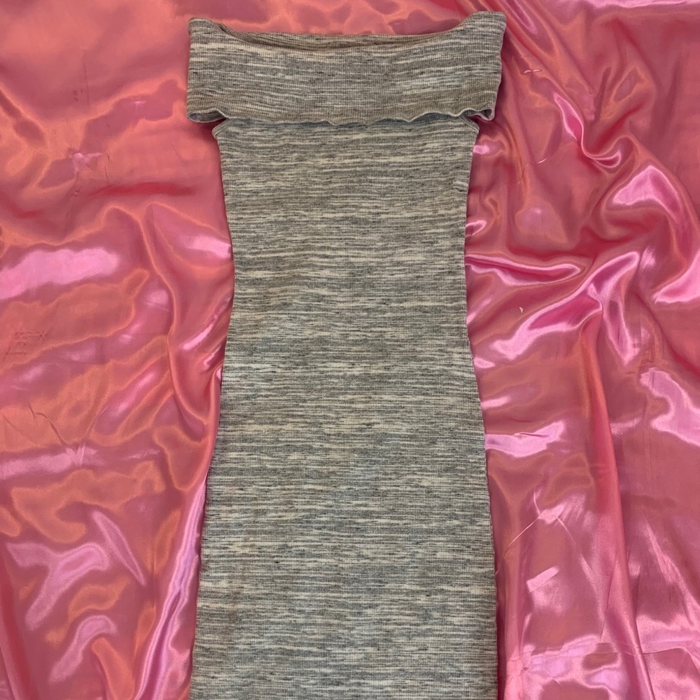 Heather Grey Shoulder Dress